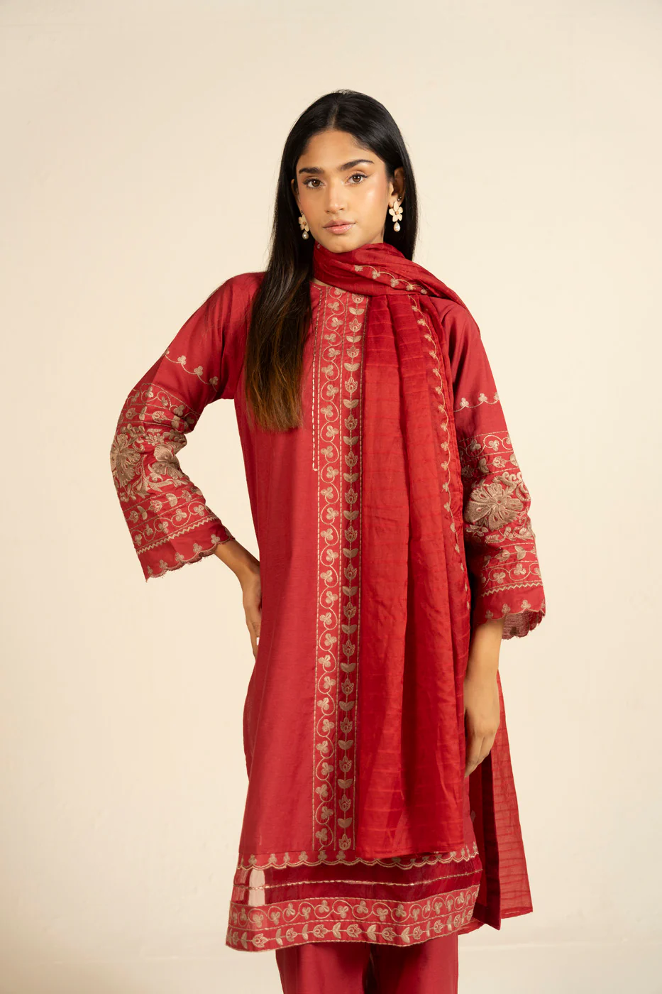 RTW | SHIRT, CULOTTE & DUPATTA - Image 2