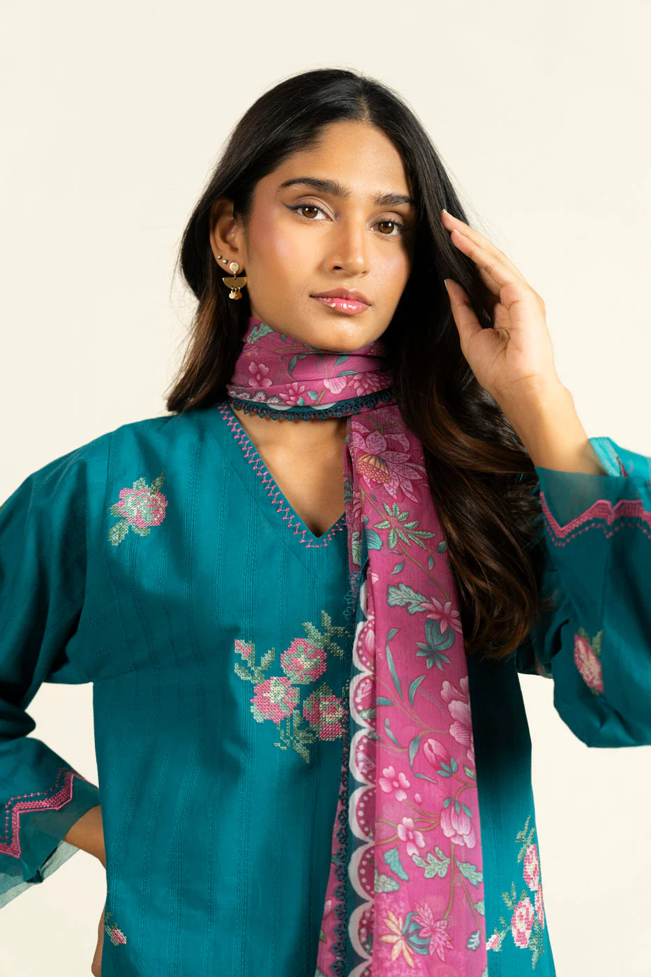 RTW | SHIRT, CULOTTE & DUPATTA - Image 3