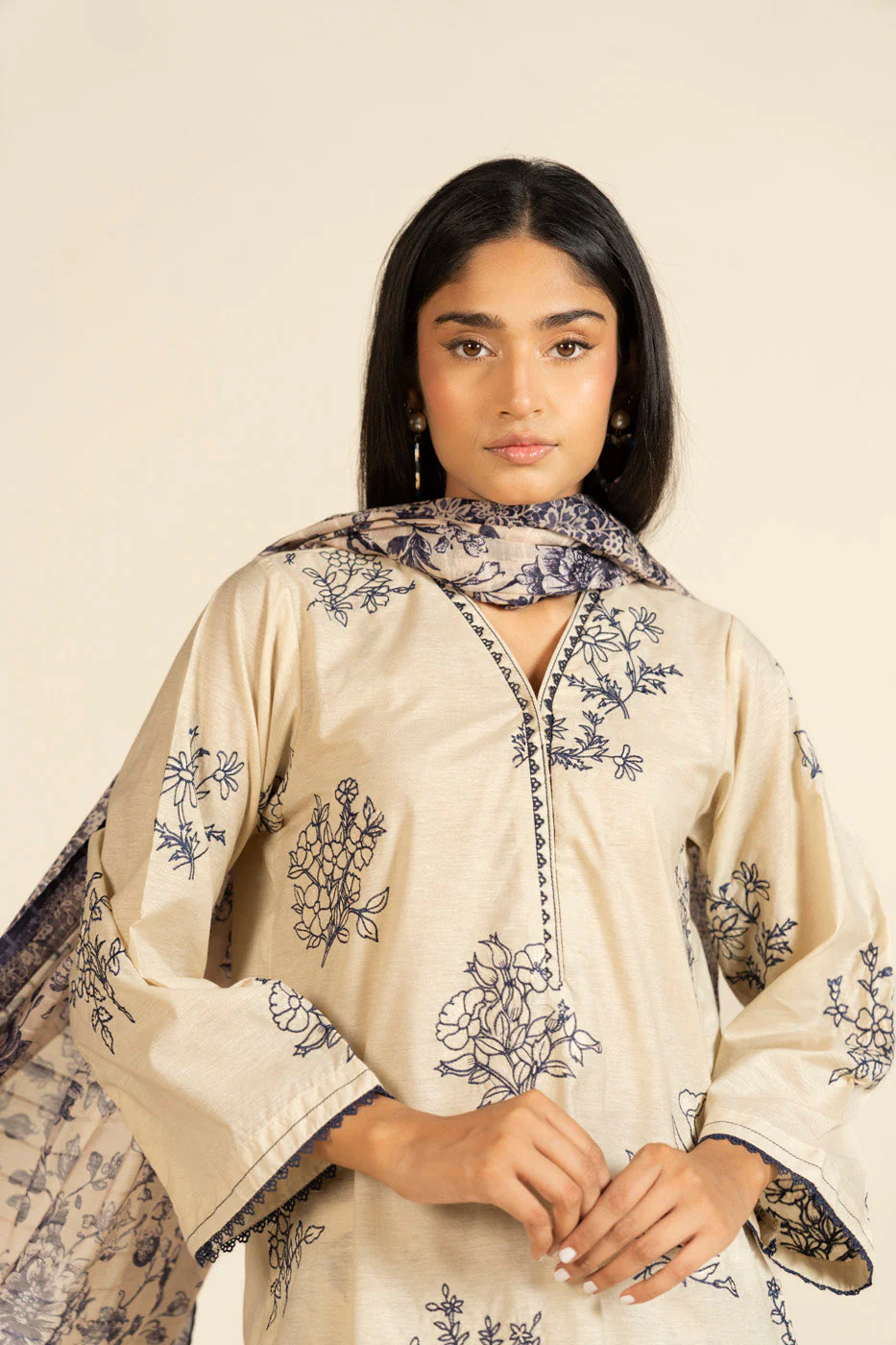 RTW | SHIRT, CULOTTE & DUPATTA - Image 3
