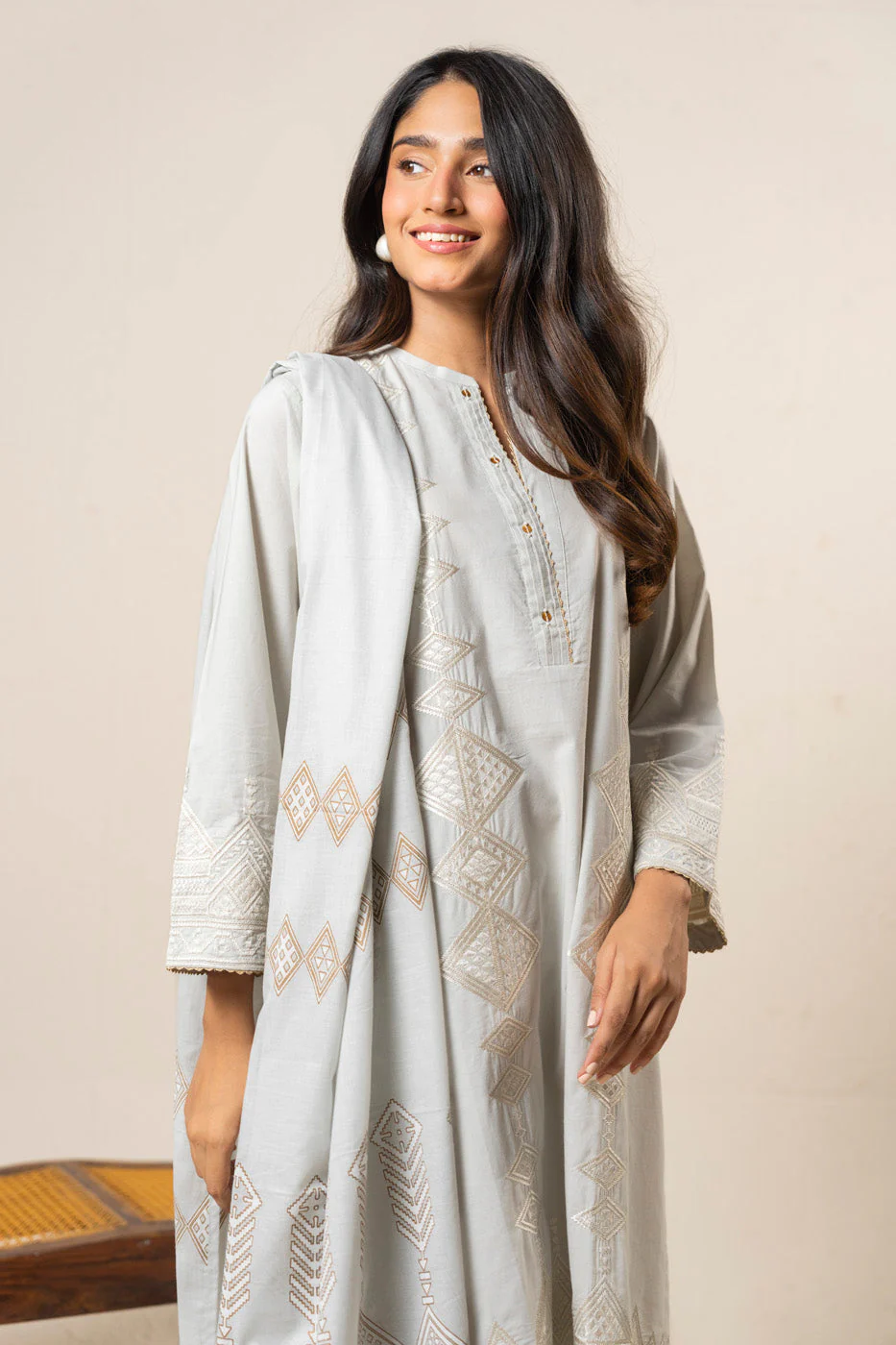 RTW | SHIRT, CULOTTE & DUPATTA - Image 2