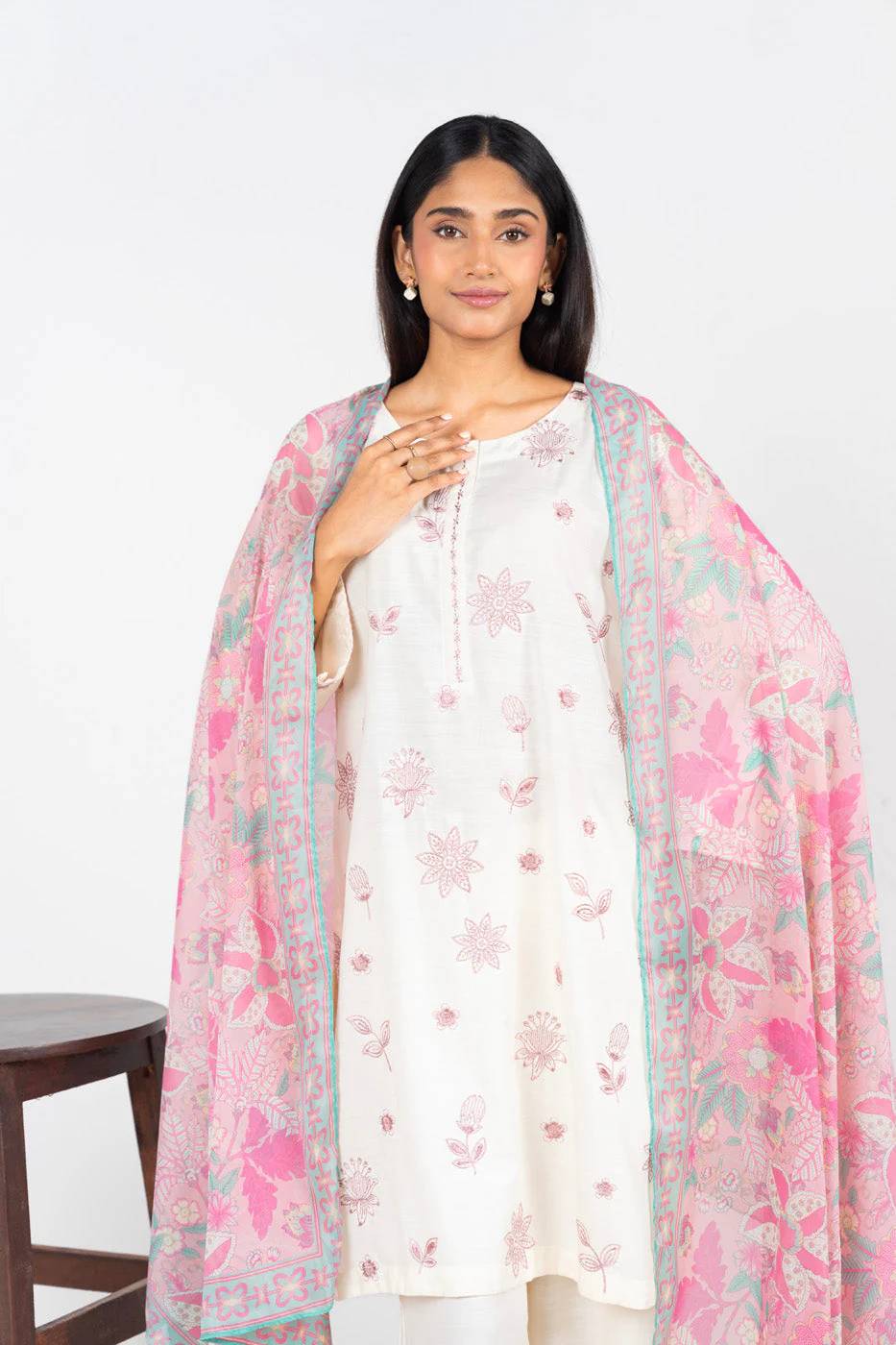 RTW | SHIRT, CULOTTE & DUPATTA - Image 2