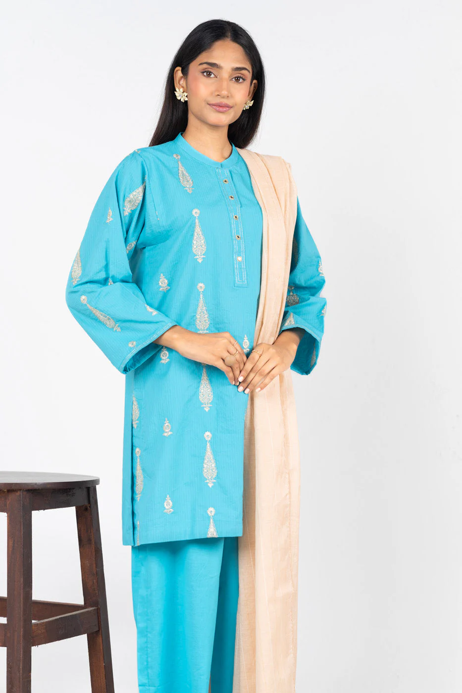 RTW | SHIRT, CULOTTE & DUPATTA - Image 2